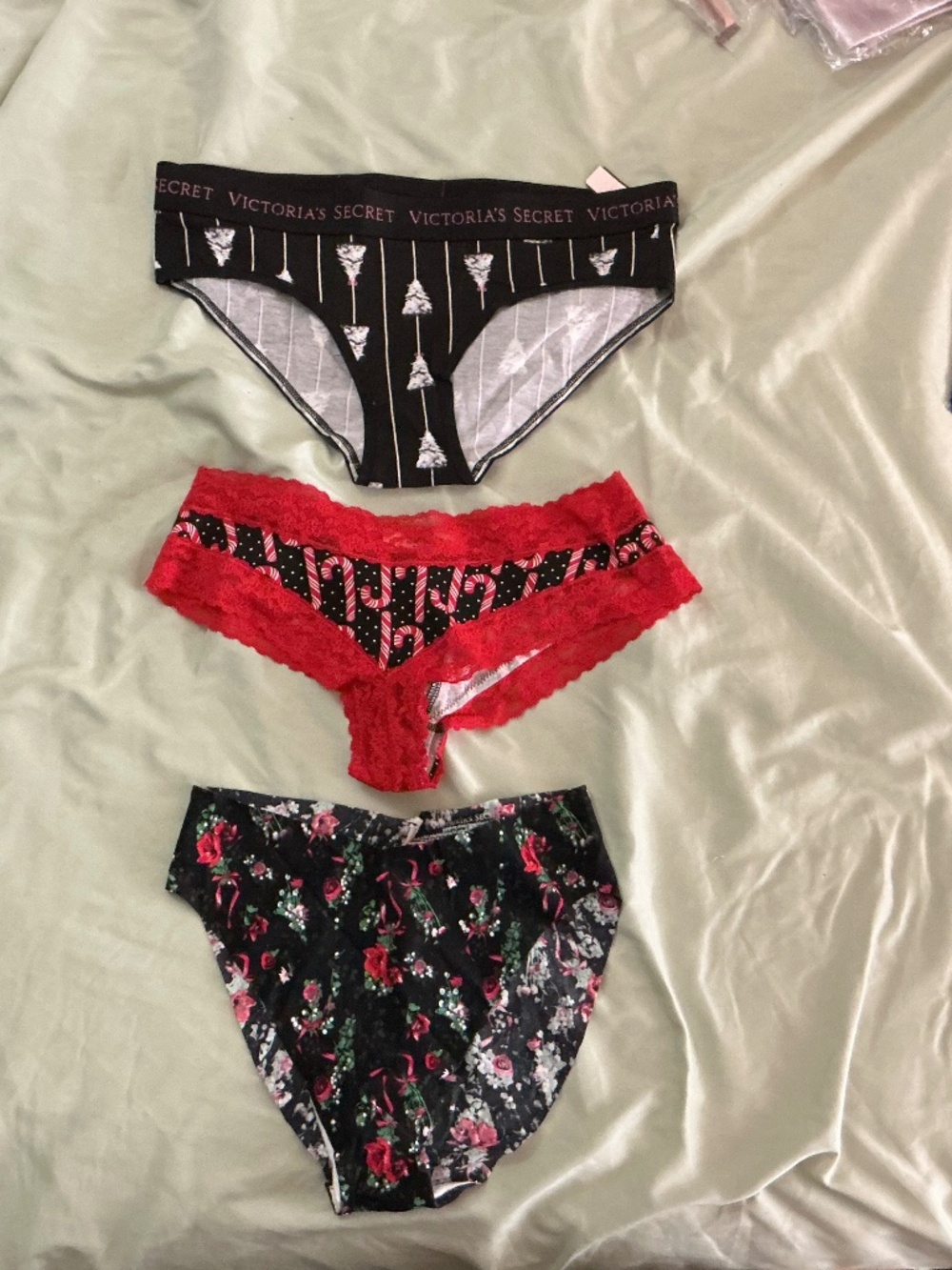 Victoria’s Secret lot of 3 Christmas panties